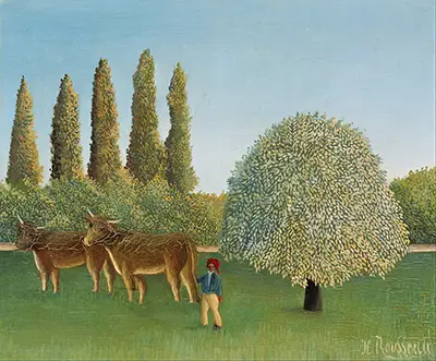 Meadowland (The Pasture) Henri Rousseau